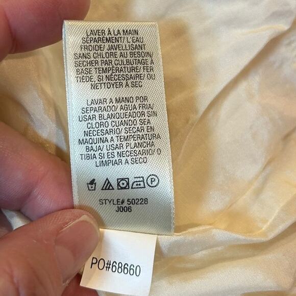 JUICY COUTURE Orange 100% Silk Babydoll Empire Waist Bubble Mini Dress Women's 6 - Picture 8 of 12